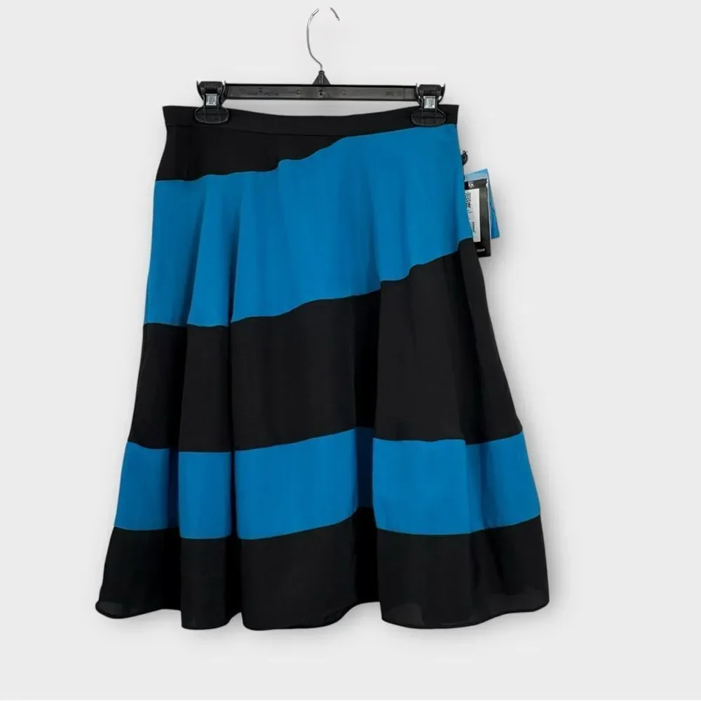 Derek Lam Y2K Knee Length Skirt in Turquoise and Black Women’s Size 2 NWT - Picture 2 of 8